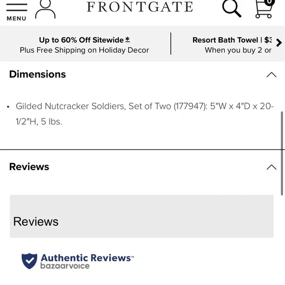 FRONTGATE SET of GILDED NUTCRACKERS - Picture 10 of 10